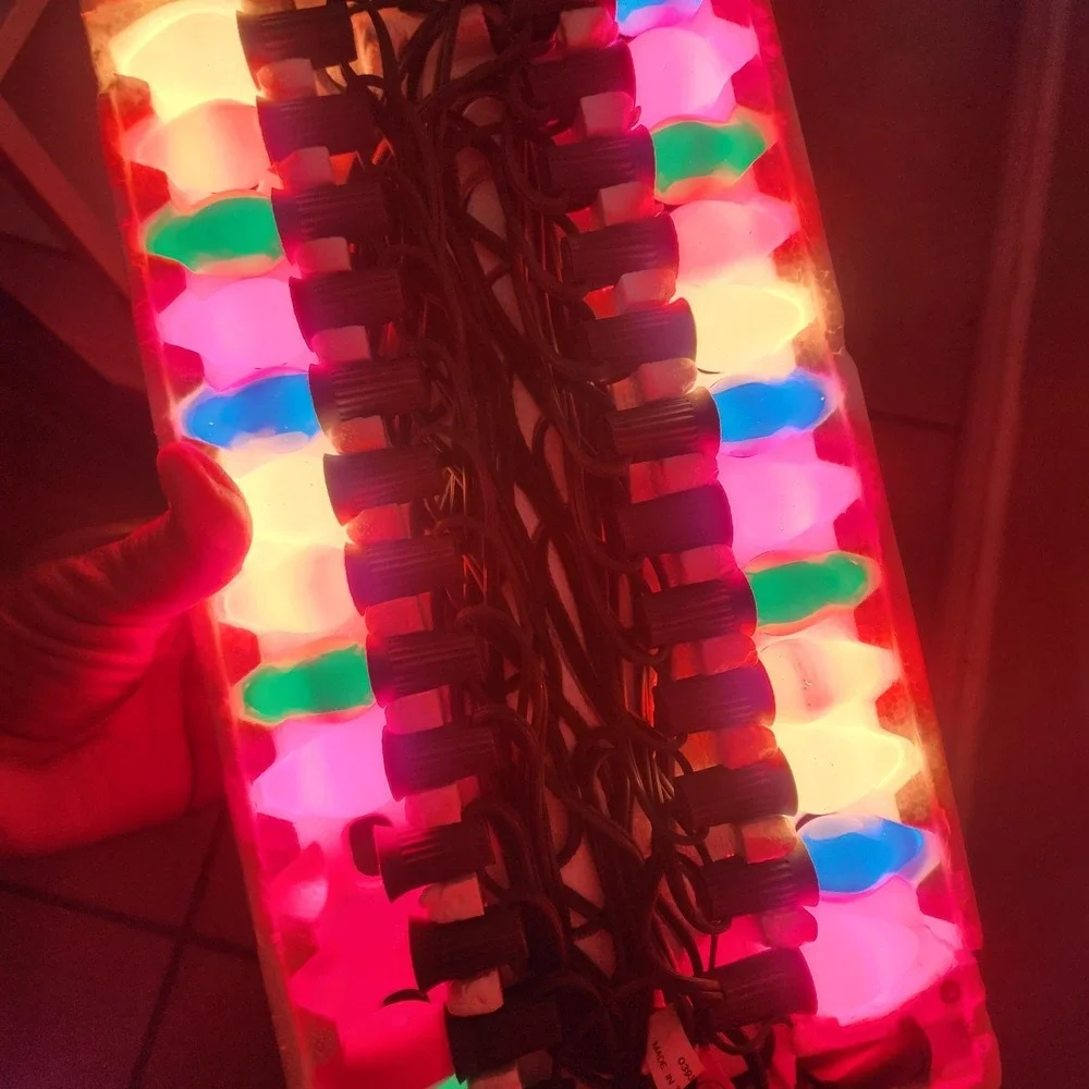 VTG JOYBRITE 25 OUTDOOR C-7 Christmas Lights 25 Ft  Multicolor 7 Amp 125 Volt